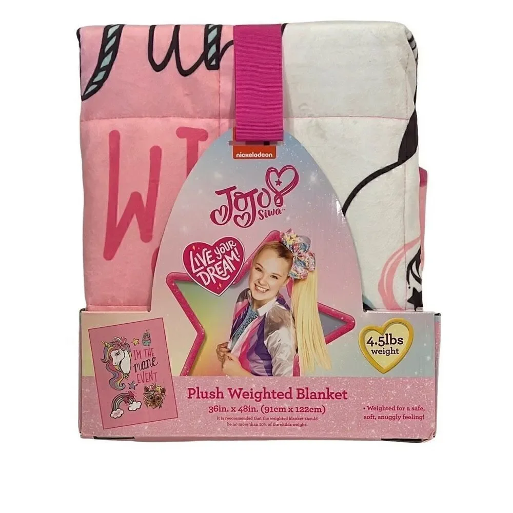 Jojo Siwa Weighted Unicorn Blanket New